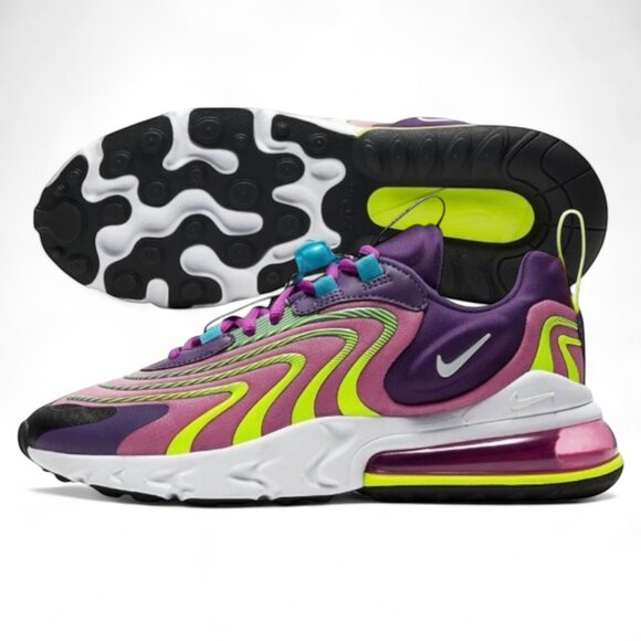 Womens Air Max 270 React ENG 'Magic Flamingo' Running Shoe Size 7 CK2595 500 NEW - Picture 1 of 7